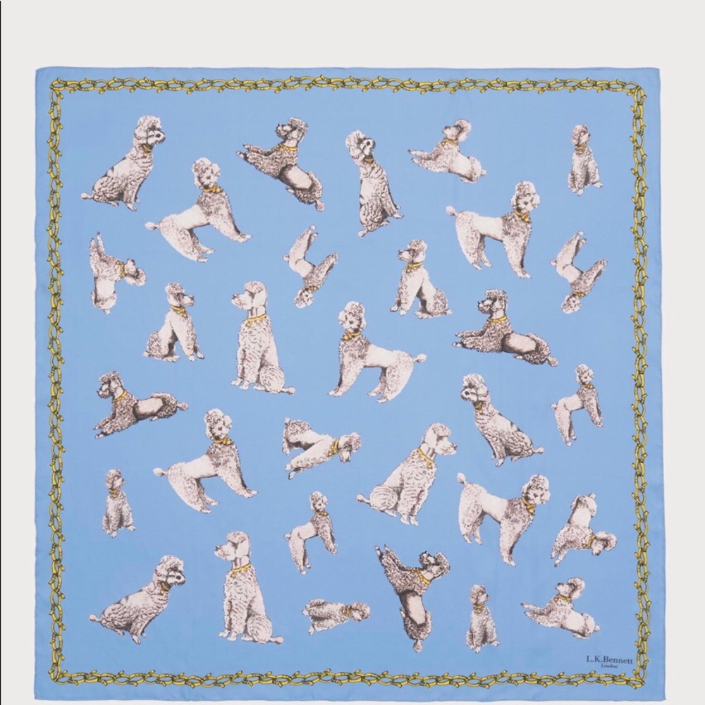L.K. Bennett Milano silk scarf NWT